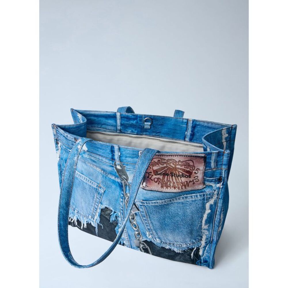 Acne Studios Men Logo Shopper Tote Bag - Picture 6 of 6